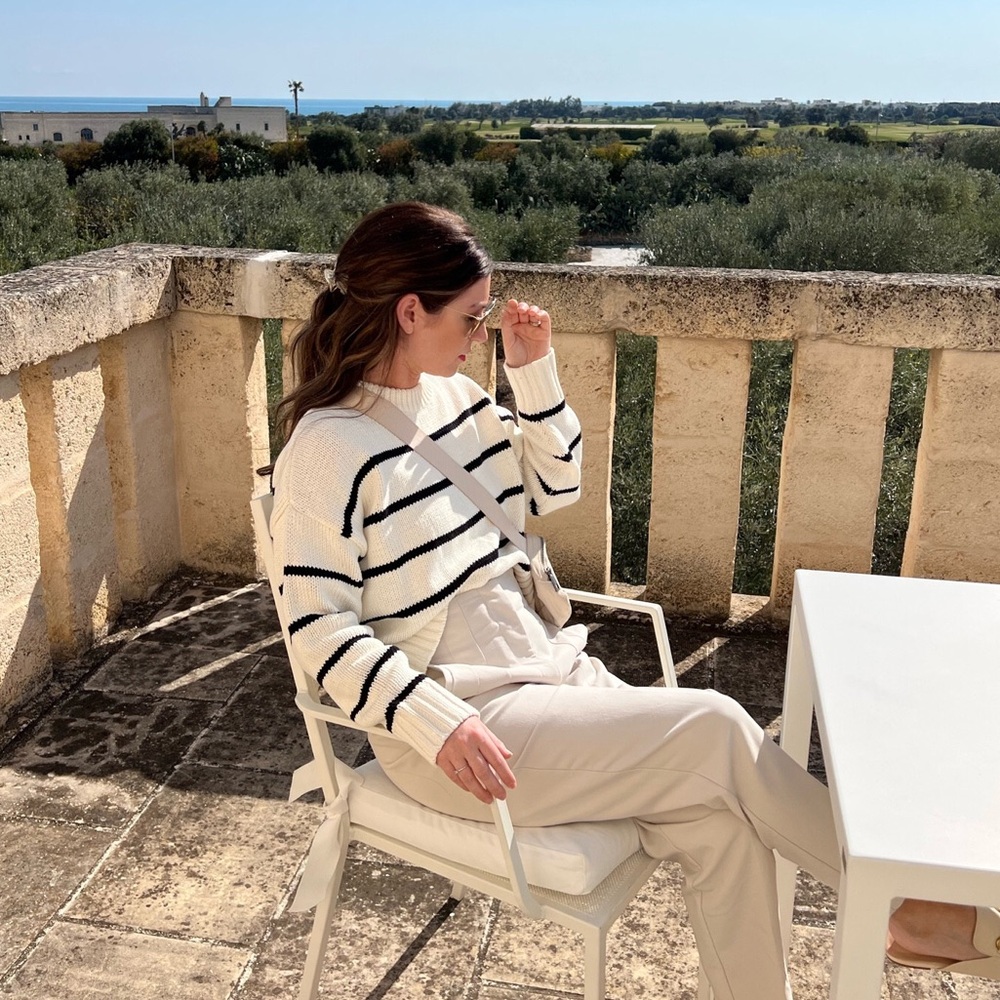 JENNI KAYNE Striped Knit Sweater in